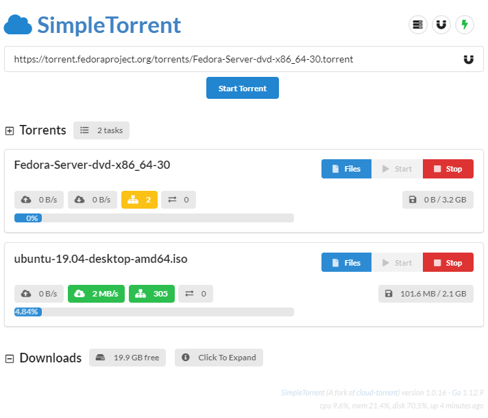 SimpleTorrent Screenshot