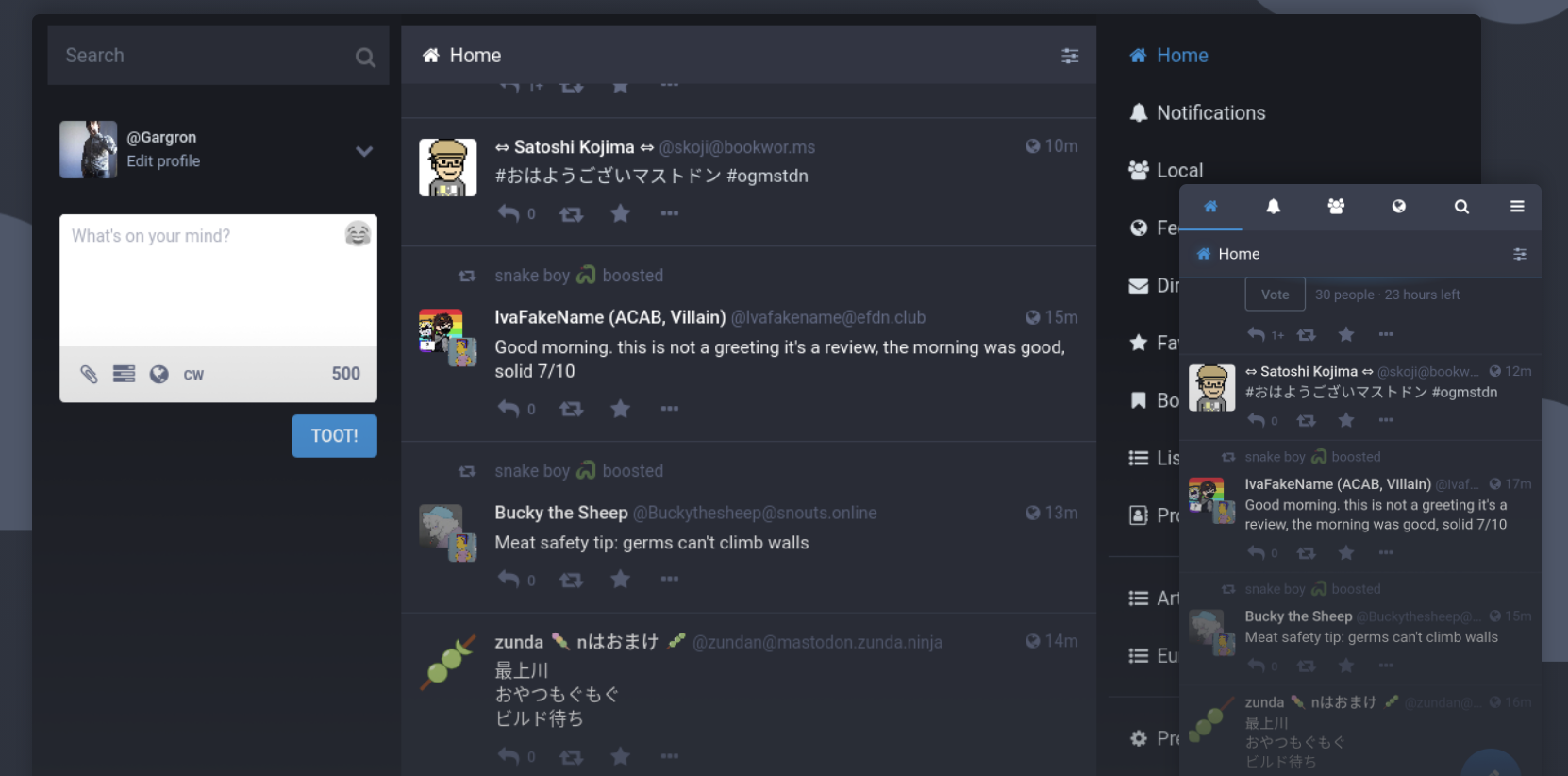 Mastodon Screenshot